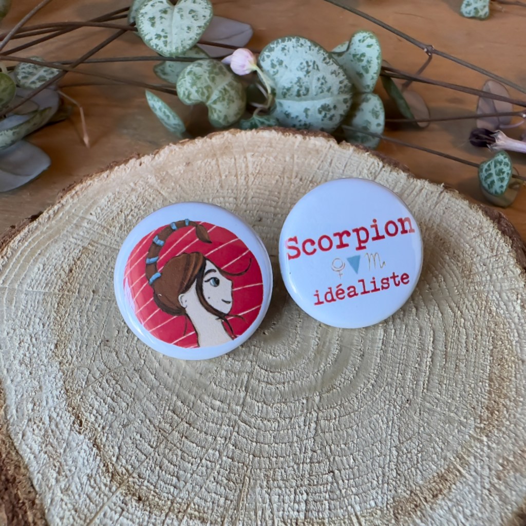 Boucles d'oreilles gamine signe zodiaque du Scorpion, astrologie