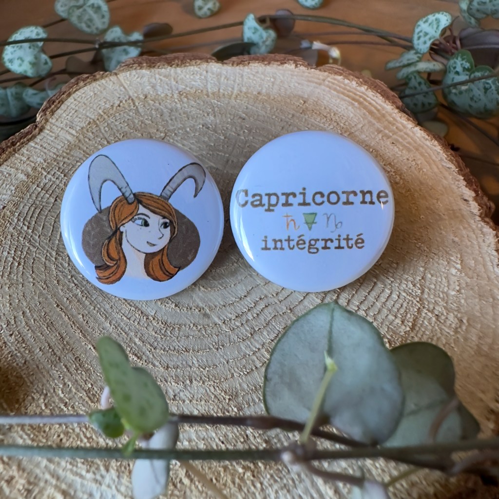 Boucles d'oreilles gamine signe zodiaque du Capricorne, astrologie